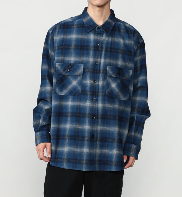  「PENDLETON | 〈別注〉 レギュラーカラー チェックシャツ MEN」|シャツ・ブラウス|BLUE