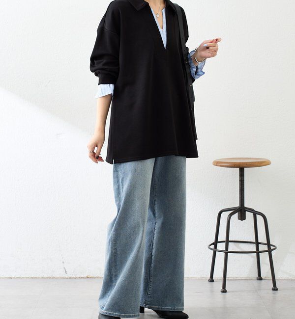  「《レイヤード風アイテム》シャツドッキングポンチプルオーバー」|Tシャツ・カットソー|