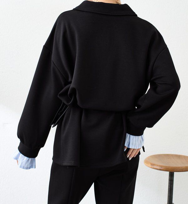  「《レイヤード風アイテム》シャツドッキングポンチプルオーバー」|Tシャツ・カットソー|