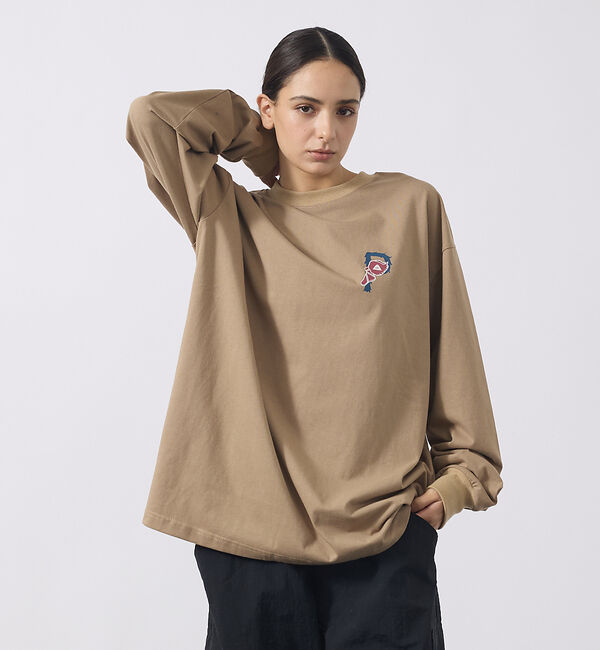 ABAHOUSE「【POLER/ポーラー】BIG LOGO CREW/ビッグロゴ クルーネック ロ」|Tシャツ・カットソー|ライトブラウン