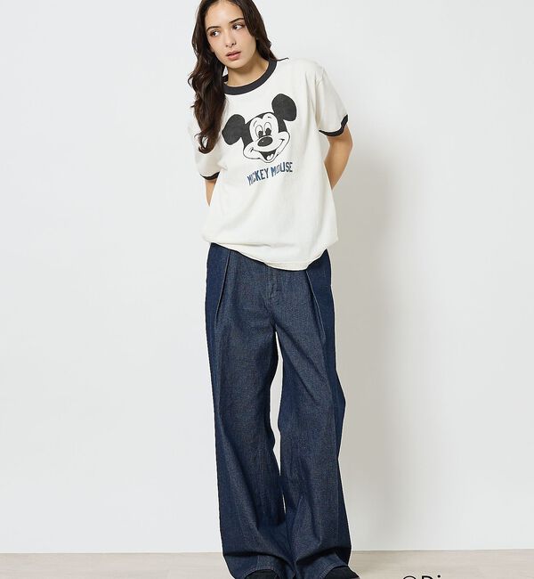 Rouge vif「【JOHNBULL/ジョンブル】MICKEY MOUSE RINGER T/ミッ」|Tシャツ・カットソー|
