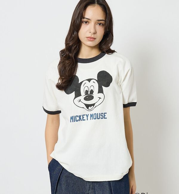 Rouge vif「【JOHNBULL/ジョンブル】MICKEY MOUSE RINGER T/ミッ」|Tシャツ・カットソー|