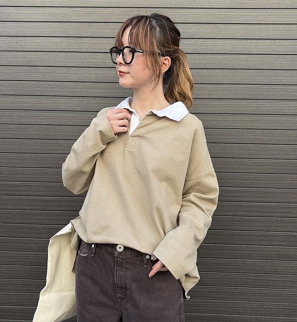 Rouge vif「【MICA＆DEAL / マイカ＆ディール】ラガーシャツ / ロングスリーブTシ」|Tシャツ・カットソー|