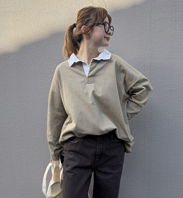 Rouge vif「【MICA＆DEAL / マイカ＆ディール】ラガーシャツ / ロングスリーブTシ」|Tシャツ・カットソー|
