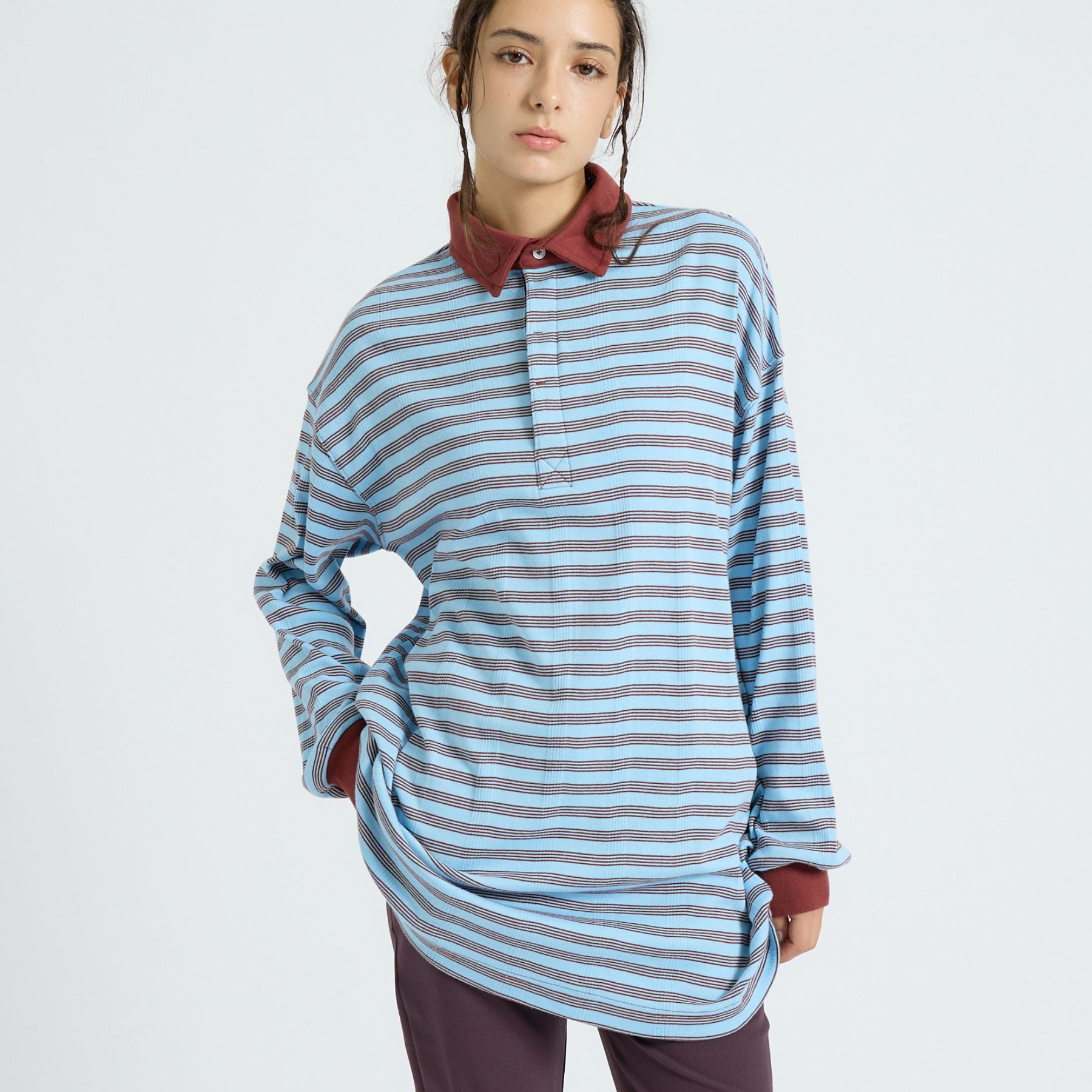 Rouge vif「【Robert P Miller | ロバート・ピー・ミラー】ラガーワンピース/」|Tシャツ・カットソー|ブルー