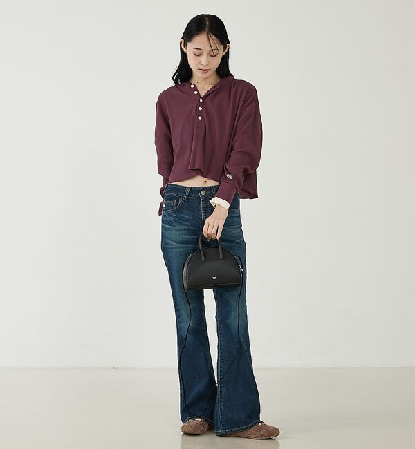 Rouge vif「【blancle/ブランクレ】オイルスムースレザー2WAYミニボストンバッグ/O」|ショルダー・メッセンジャー|