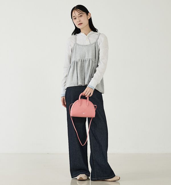 Rouge vif「【blancle/ブランクレ】オイルスムースレザー2WAYミニボストンバッグ/O」|ショルダー・メッセンジャー|