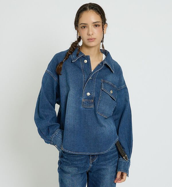 Rouge vif「【Healthy denim / ヘルシーデニム】Roti/デニムシャツ/スキッ」|シャツ・ブラウス|