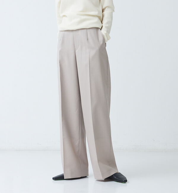 The Store by C' 「【COCUCA】ストレート ワイドパンツ」|スラックス|ベージュ