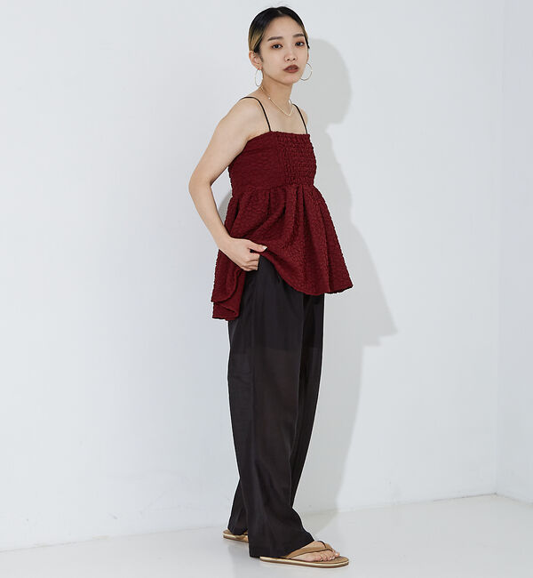 NOMINE「【セットアップ着用可】シアー ワイドパンツ」|その他|