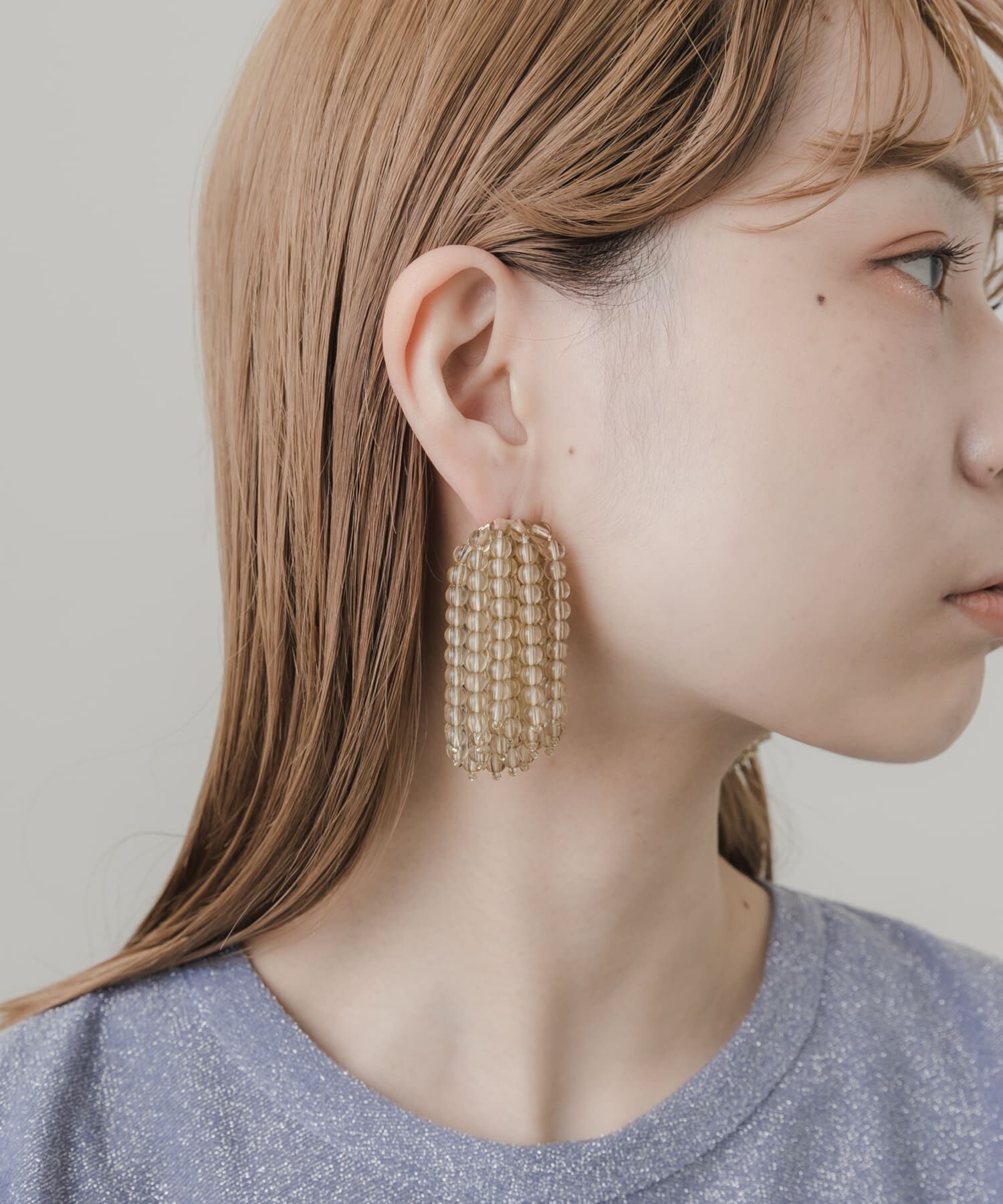 SMELLY「カラービーズシャワーピアス」|ピアス|