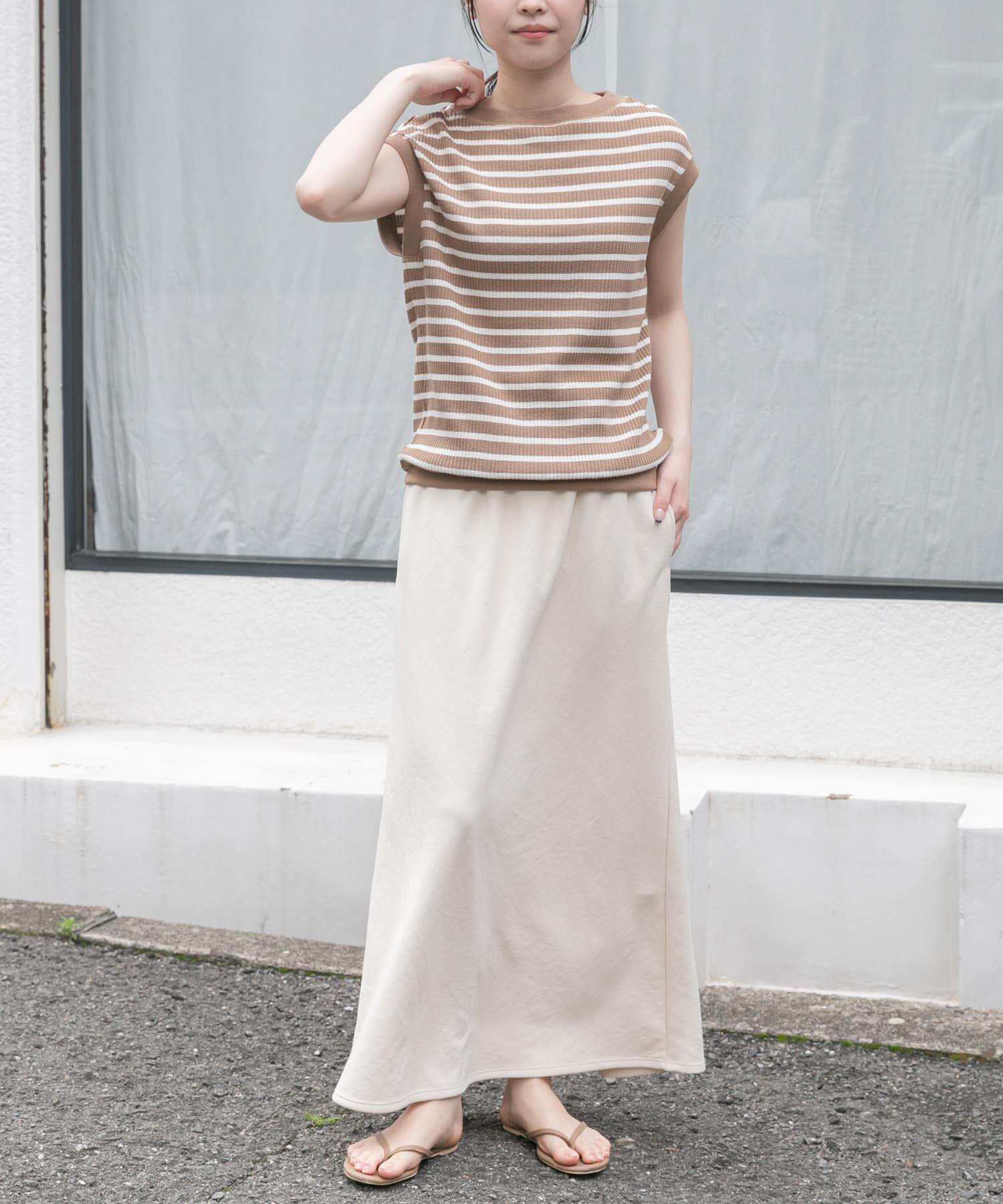 URBAN RESEARCH DOORS「FORK&SPOON　ドライタッチカットスカート」|スカート|