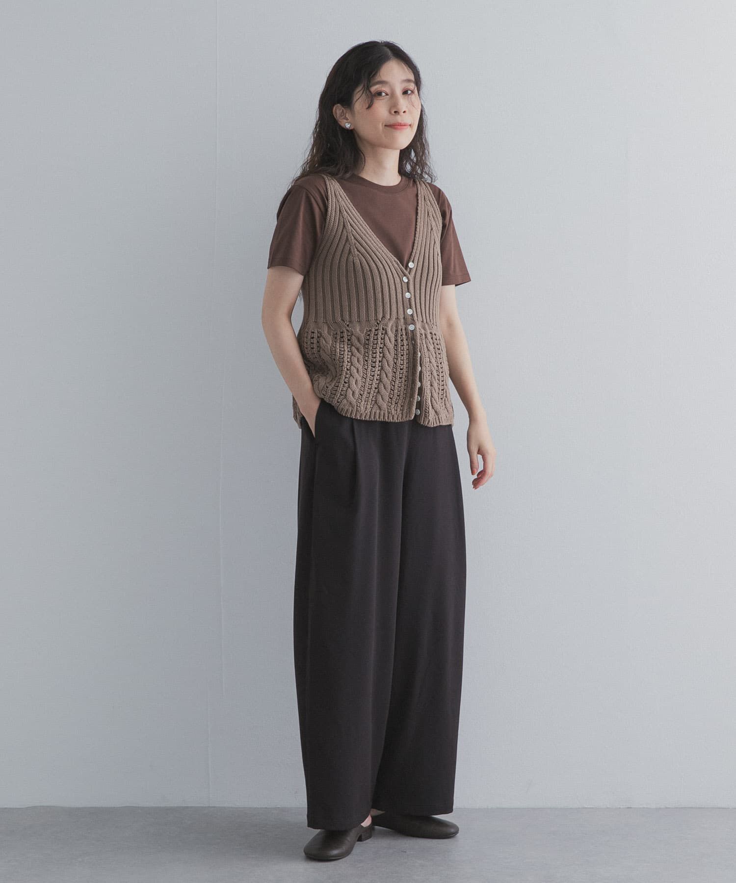 URBAN RESEARCH DOORS「『仁村紗和さん着用』『UR TECH』完声9分丈ワイドパンツ」|その他|