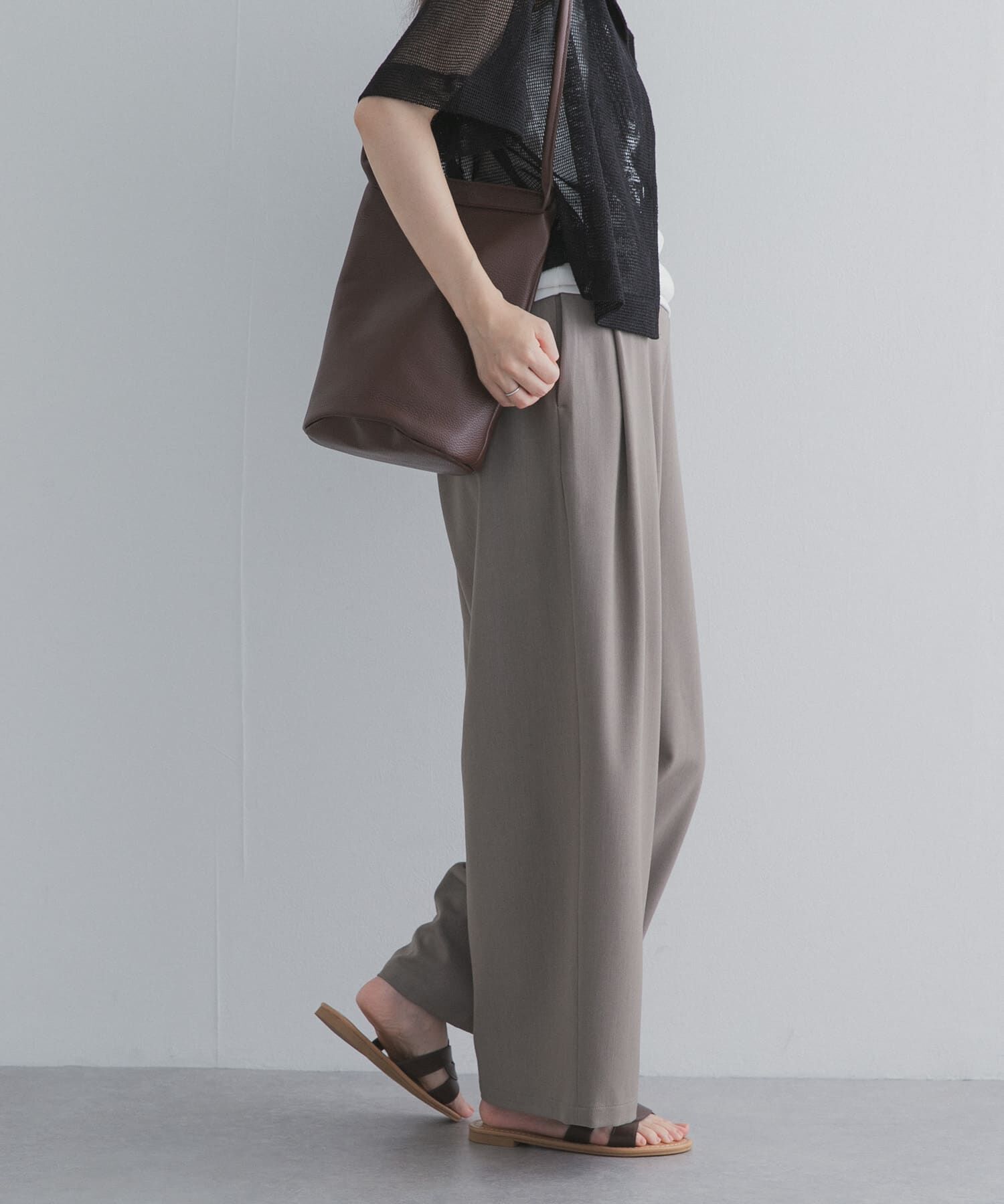 URBAN RESEARCH DOORS「『仁村紗和さん着用』『UR TECH』完声9分丈ワイドパンツ」|その他|