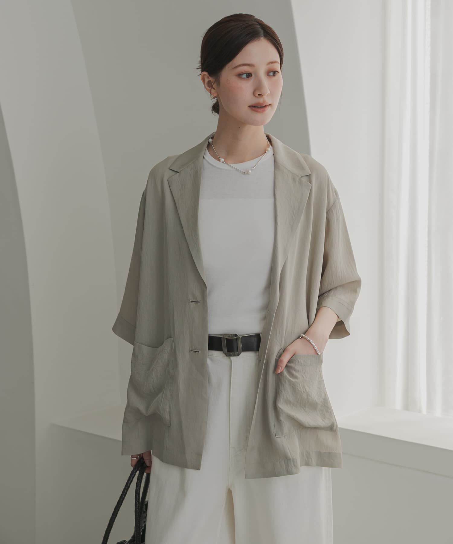 URBAN RESEARCH「『接触冷感』NAIAアセテートハーフスリーブジャケット」|その他|