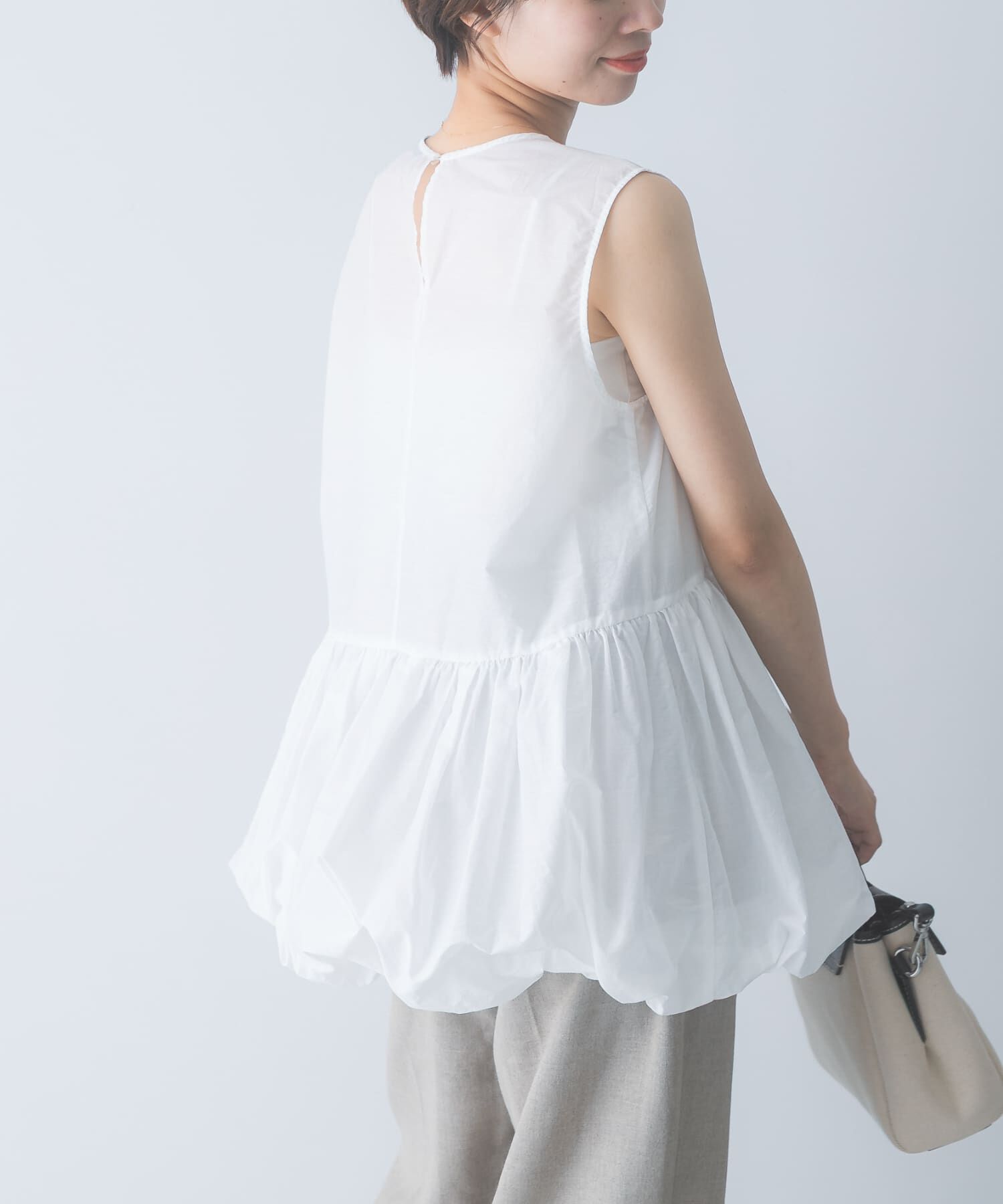 URBAN RESEARCH ROSSO「CHIGNON　バルーンペプラムブラウス」|シャツ・ブラウス|