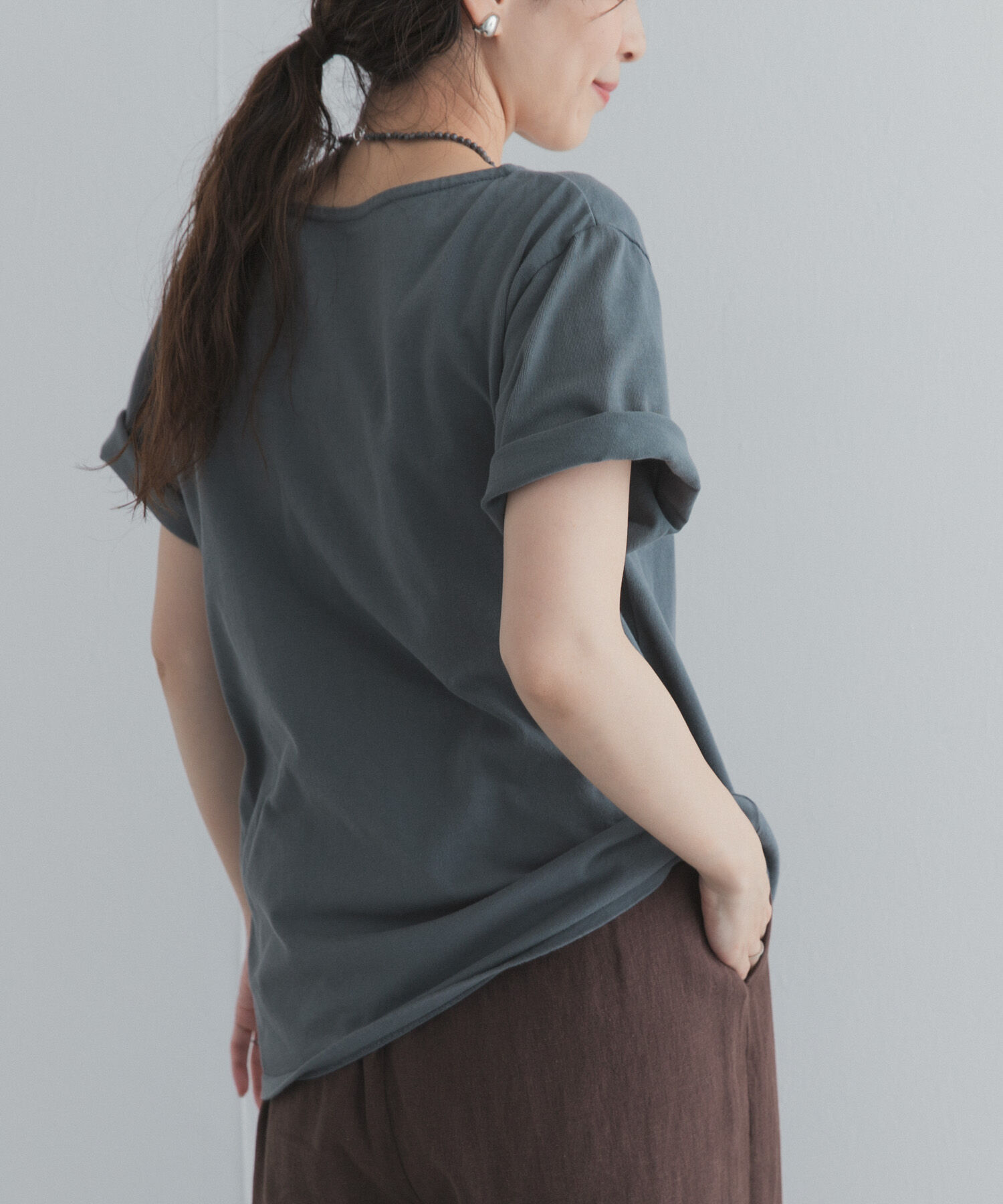 URBAN RESEARCH DOORS「GrowOrganicボートネックTシャツ」|Tシャツ・カットソー|