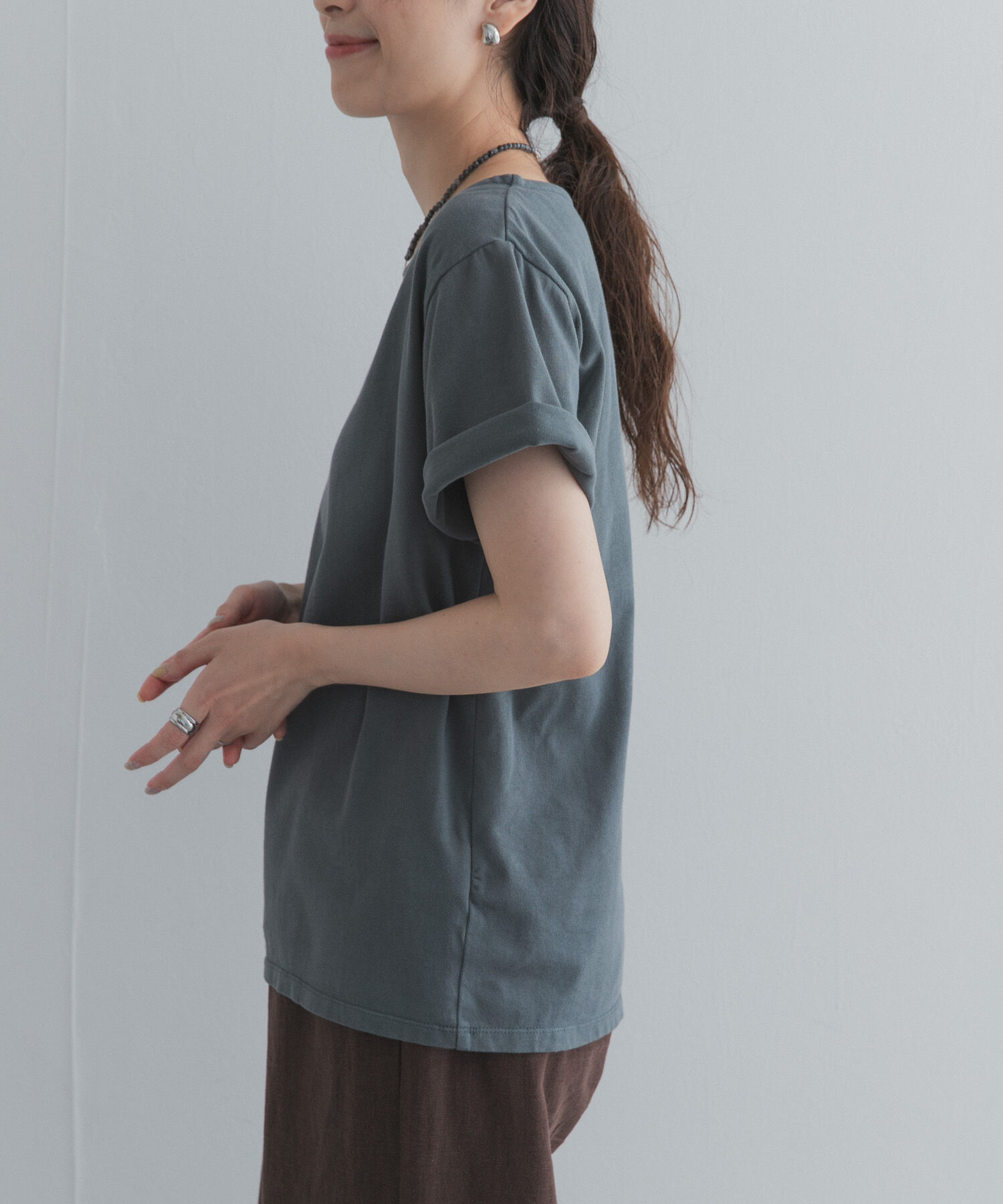URBAN RESEARCH DOORS「GrowOrganicボートネックTシャツ」|Tシャツ・カットソー|