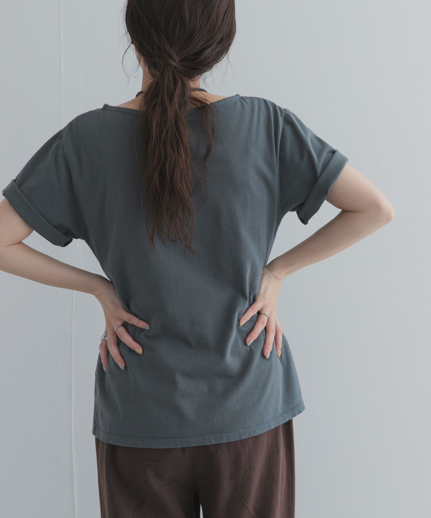 URBAN RESEARCH DOORS「GrowOrganicボートネックTシャツ」|Tシャツ・カットソー|