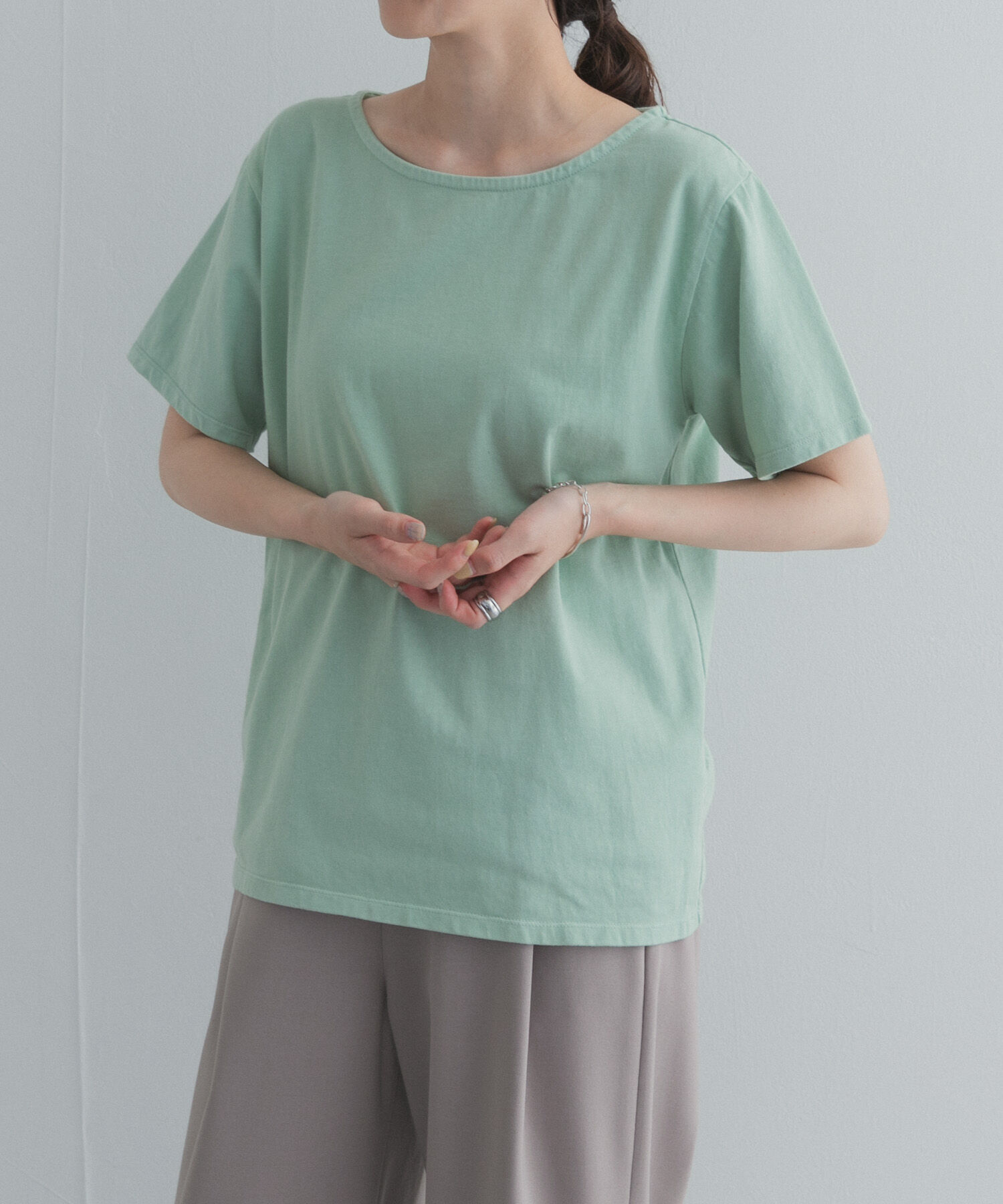 URBAN RESEARCH DOORS「GrowOrganicボートネックTシャツ」|Tシャツ・カットソー|