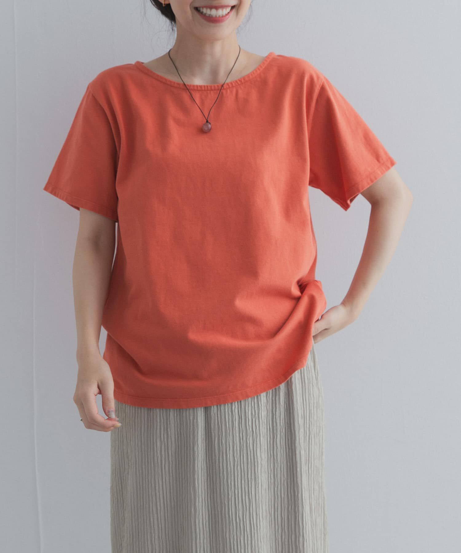 URBAN RESEARCH DOORS「GrowOrganicボートネックTシャツ」|Tシャツ・カットソー|