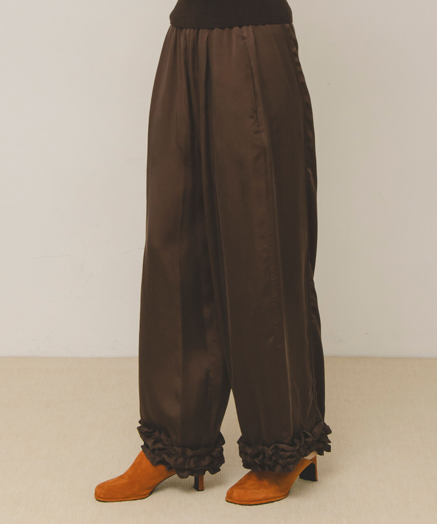 LAATO「frill frill pants」|その他|ダークブラウン