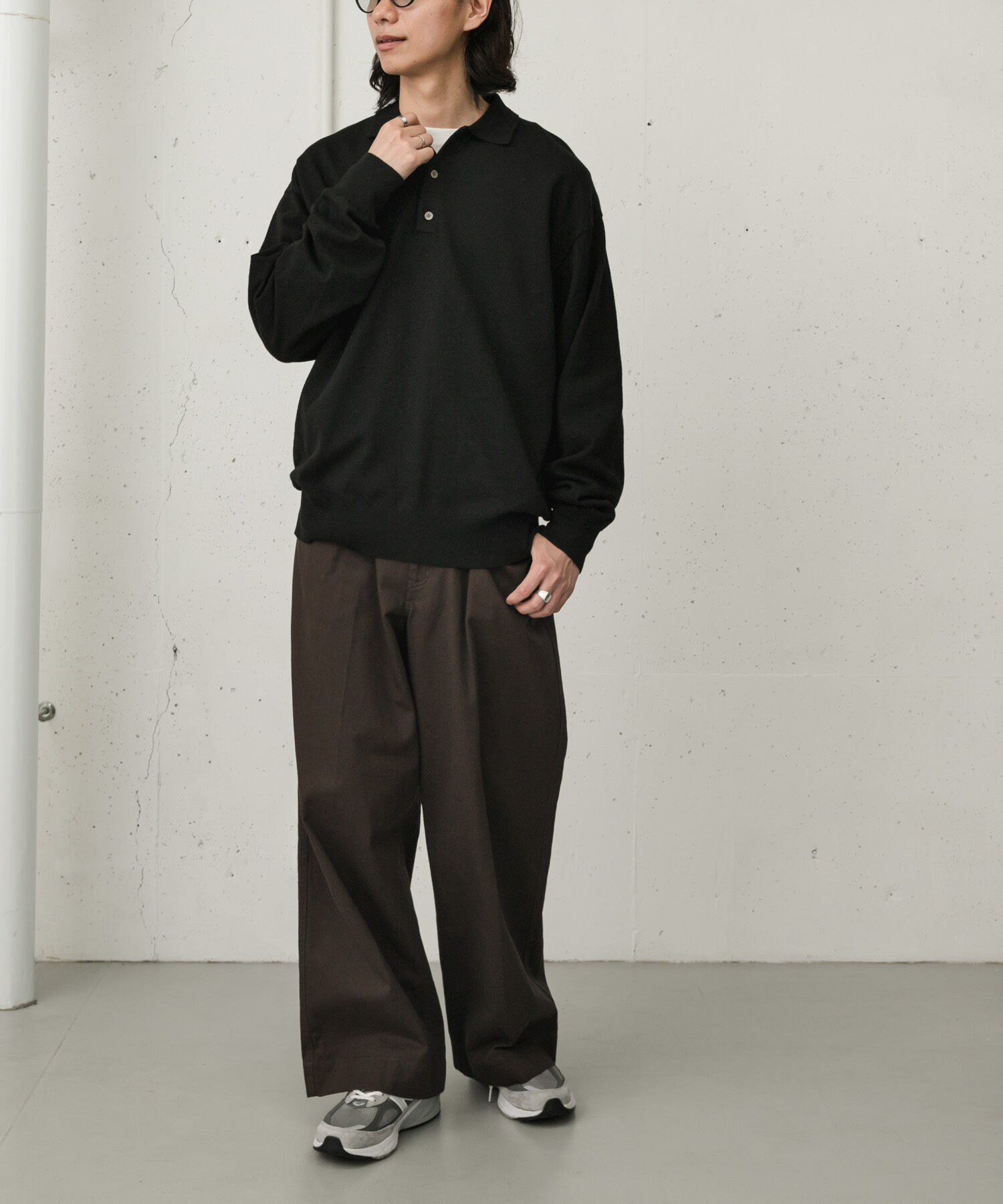 URBAN RESEARCH DOORS「FORK&SPOON　PROVORONE ニットポロプルオーバー」|ニット・セーター|
