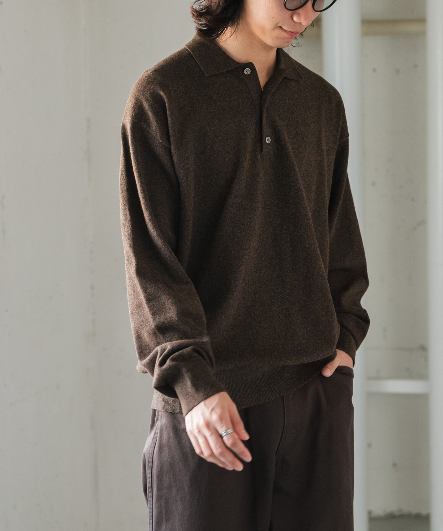 URBAN RESEARCH DOORS「FORK&SPOON　PROVORONE ニットポロプルオーバー」|ニット・セーター|