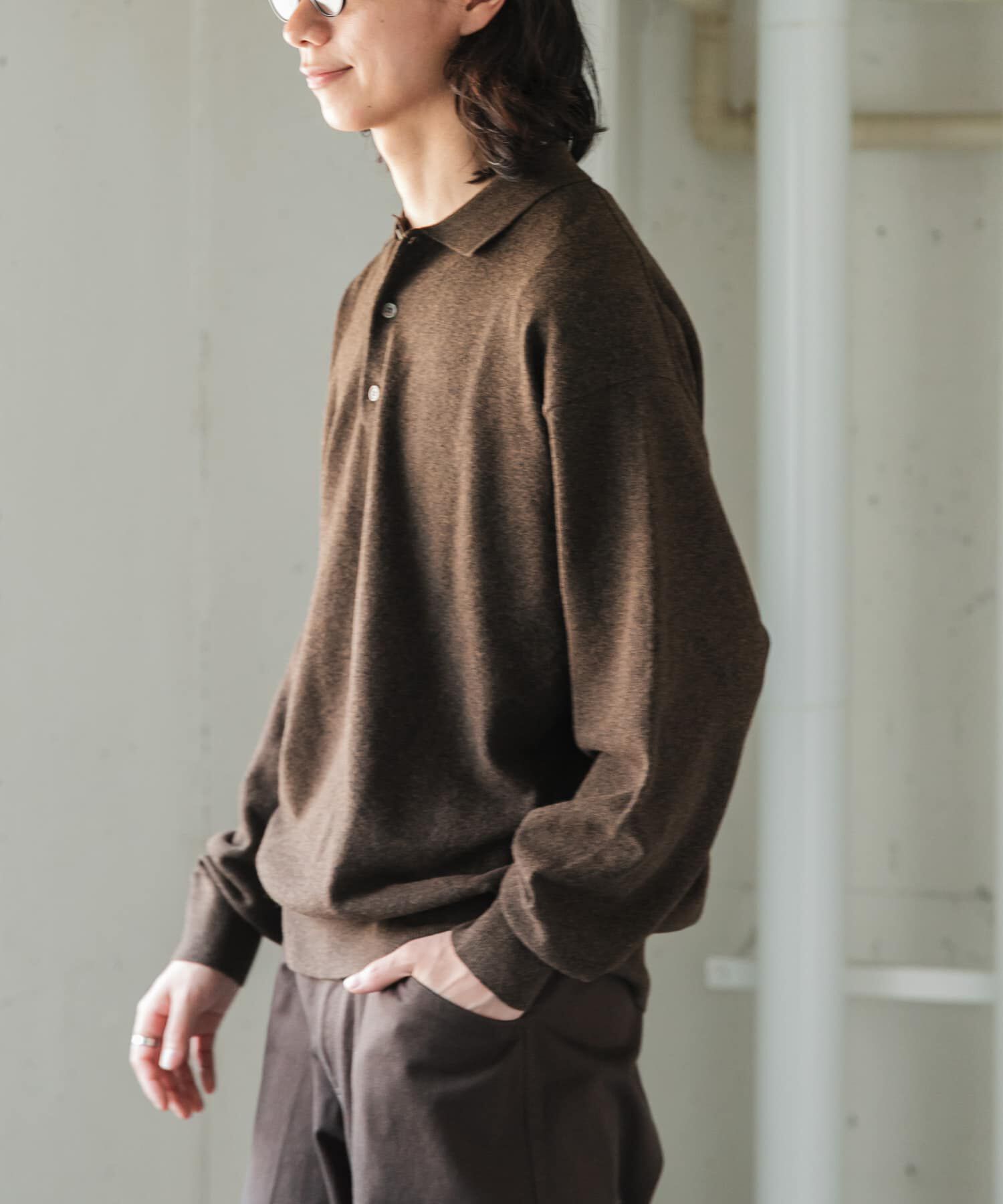 URBAN RESEARCH DOORS「FORK&SPOON　PROVORONE ニットポロプルオーバー」|ニット・セーター|