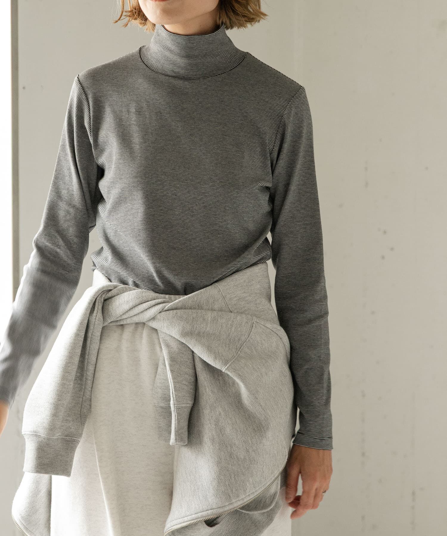 URBAN RESEARCH DOORS「FORK&SPOON　ベアジャージータートルネックプルオーバー」|Tシャツ・カットソー|