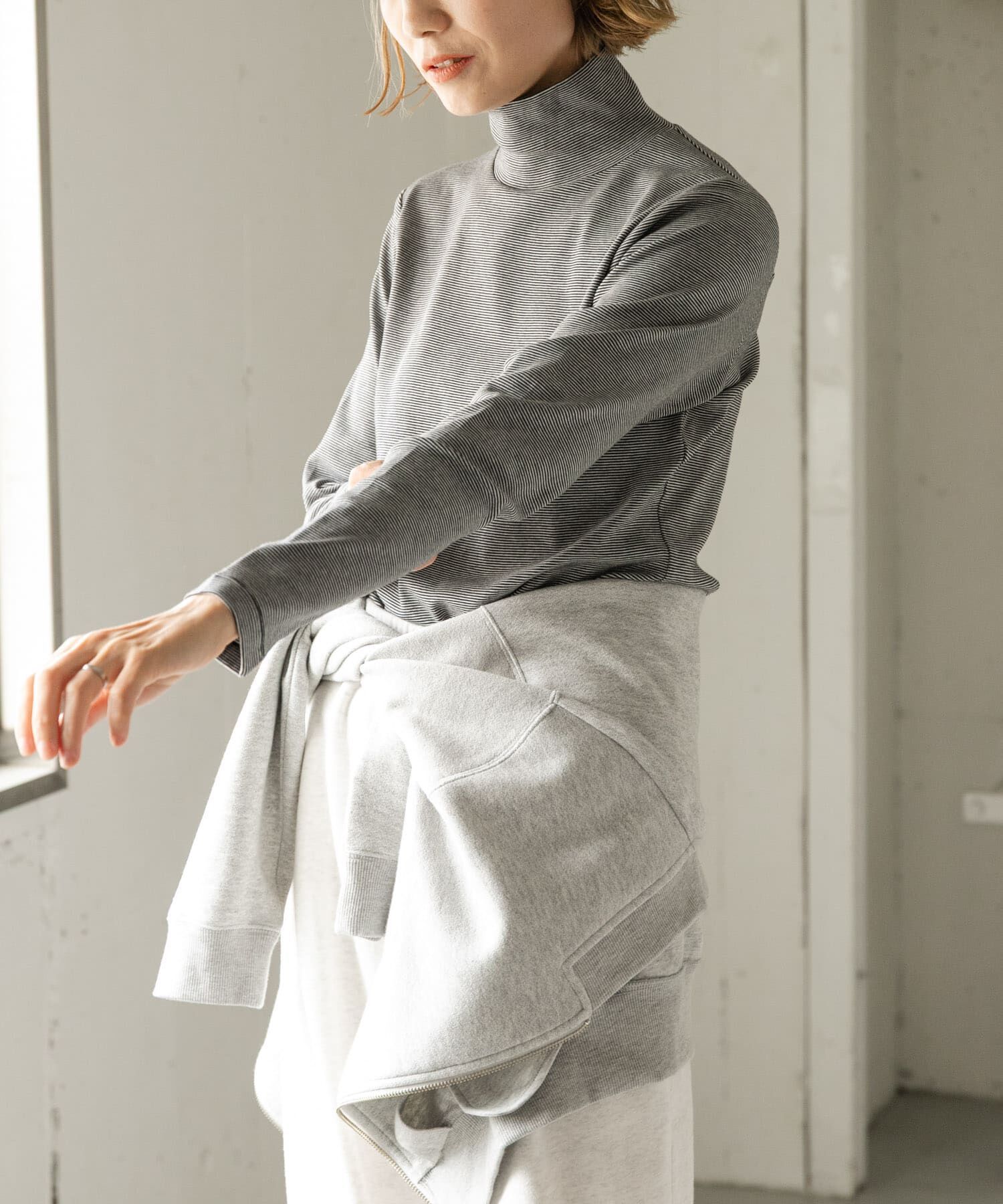URBAN RESEARCH DOORS「FORK&SPOON　ベアジャージータートルネックプルオーバー」|Tシャツ・カットソー|