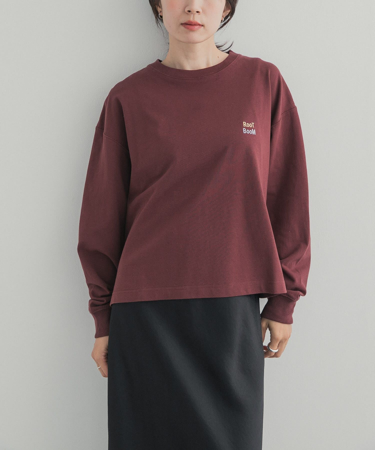 URBAN RESEARCH DOORS「GrowOrganic 刺しゅうロングスリーブTシャツ」|Tシャツ・カットソー|
