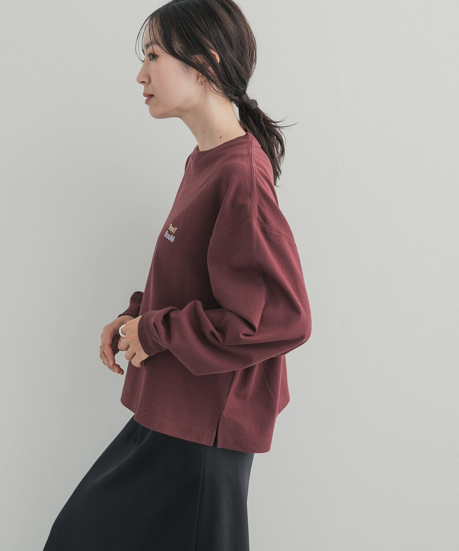 URBAN RESEARCH DOORS「GrowOrganic 刺しゅうロングスリーブTシャツ」|Tシャツ・カットソー|