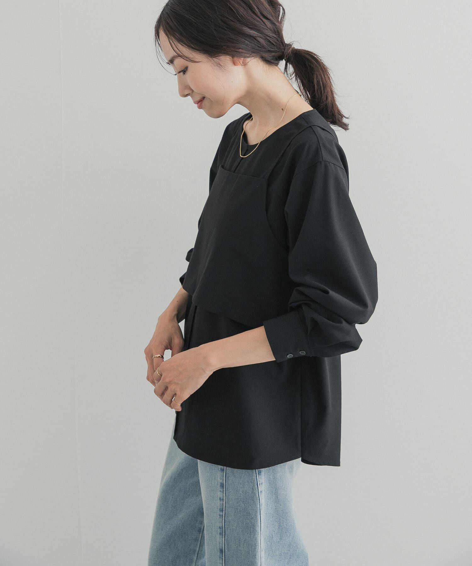 URBAN RESEARCH DOORS「『一部WEB限定カラー』キャミレイヤードブラウス」|シャツ・ブラウス|