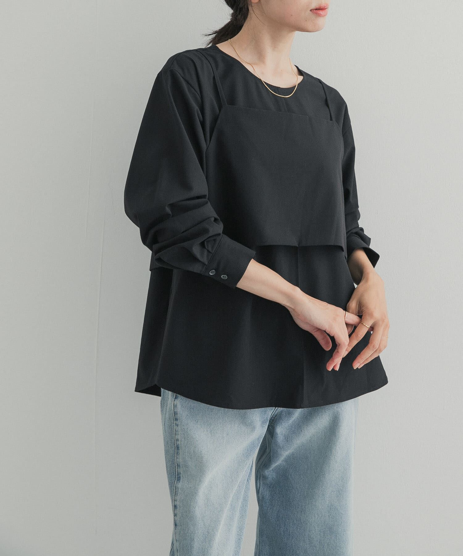 URBAN RESEARCH DOORS「『一部WEB限定カラー』キャミレイヤードブラウス」|シャツ・ブラウス|