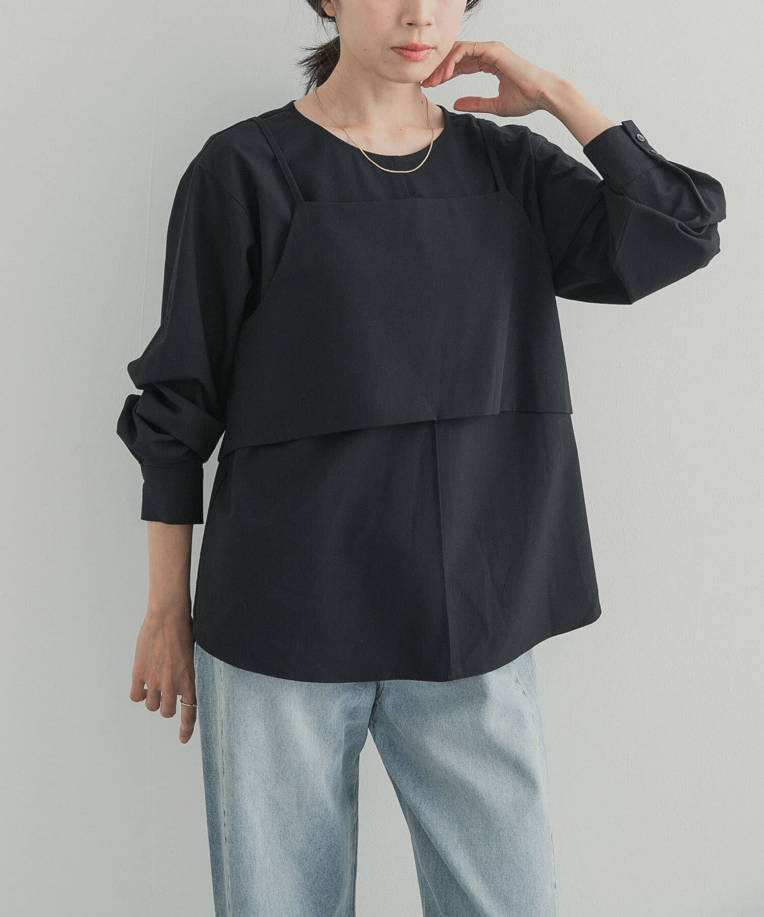 URBAN RESEARCH DOORS「『一部WEB限定カラー』キャミレイヤードブラウス」|シャツ・ブラウス|