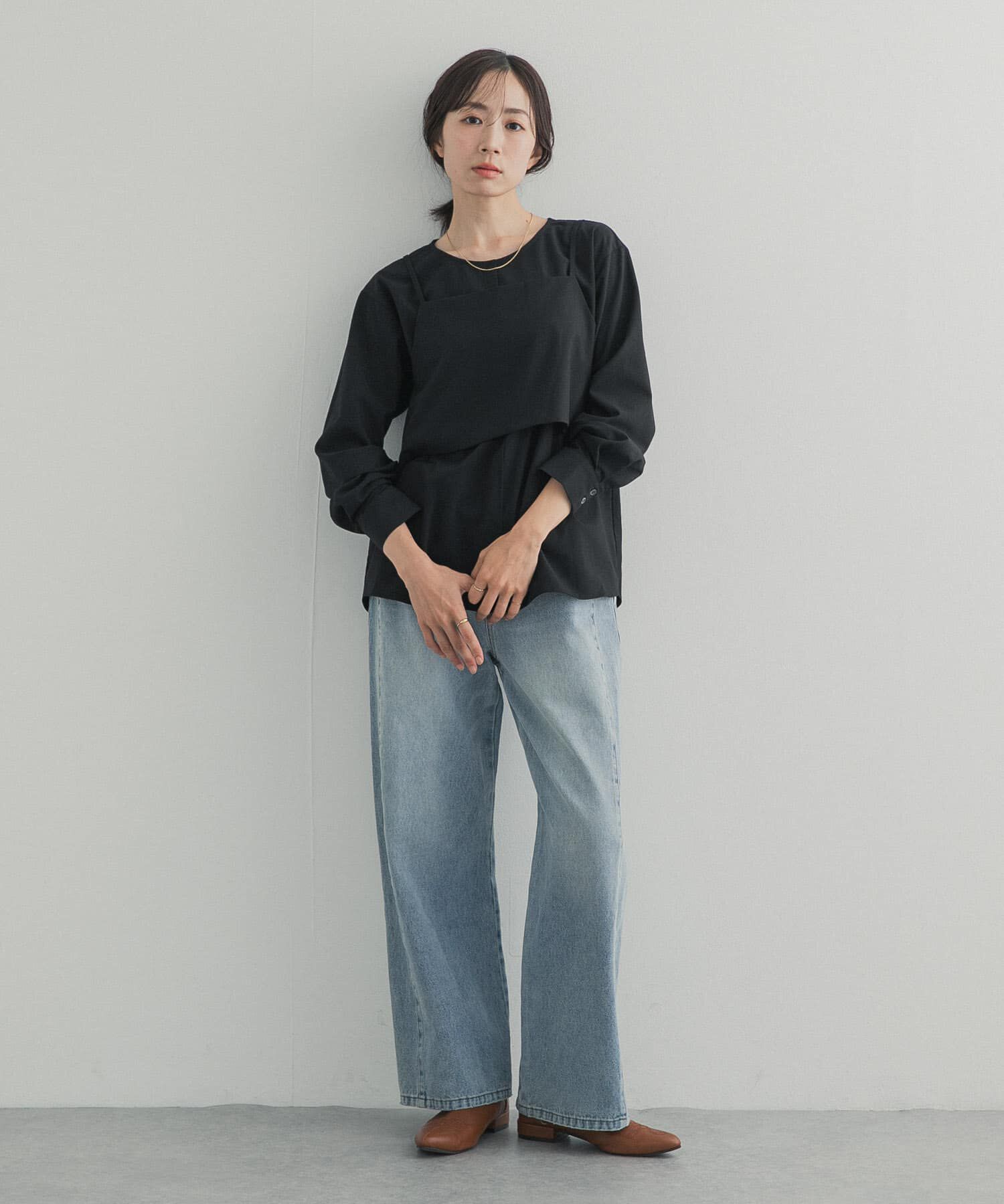 URBAN RESEARCH DOORS「『一部WEB限定カラー』キャミレイヤードブラウス」|シャツ・ブラウス|