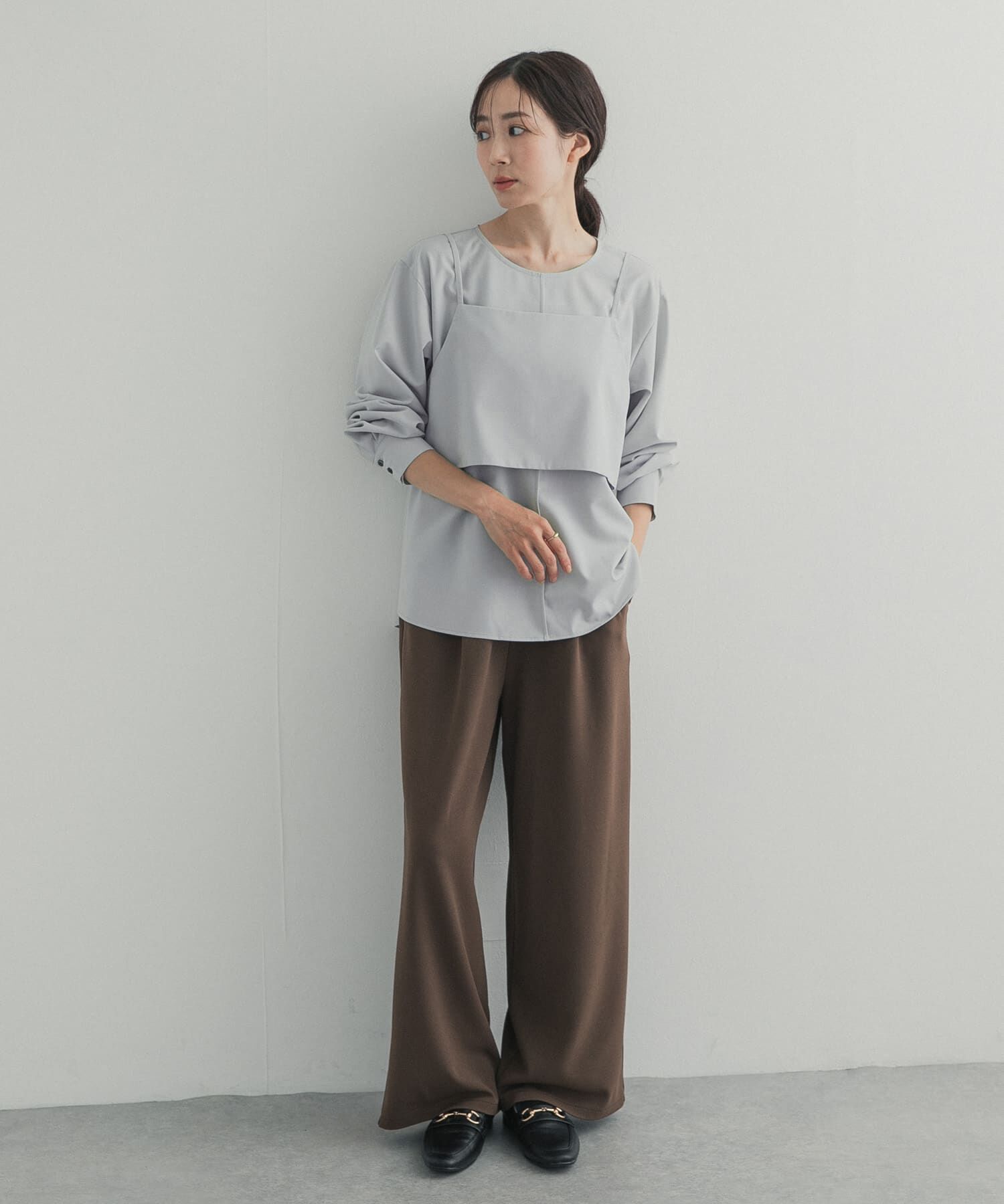 URBAN RESEARCH DOORS「『一部WEB限定カラー』キャミレイヤードブラウス」|シャツ・ブラウス|
