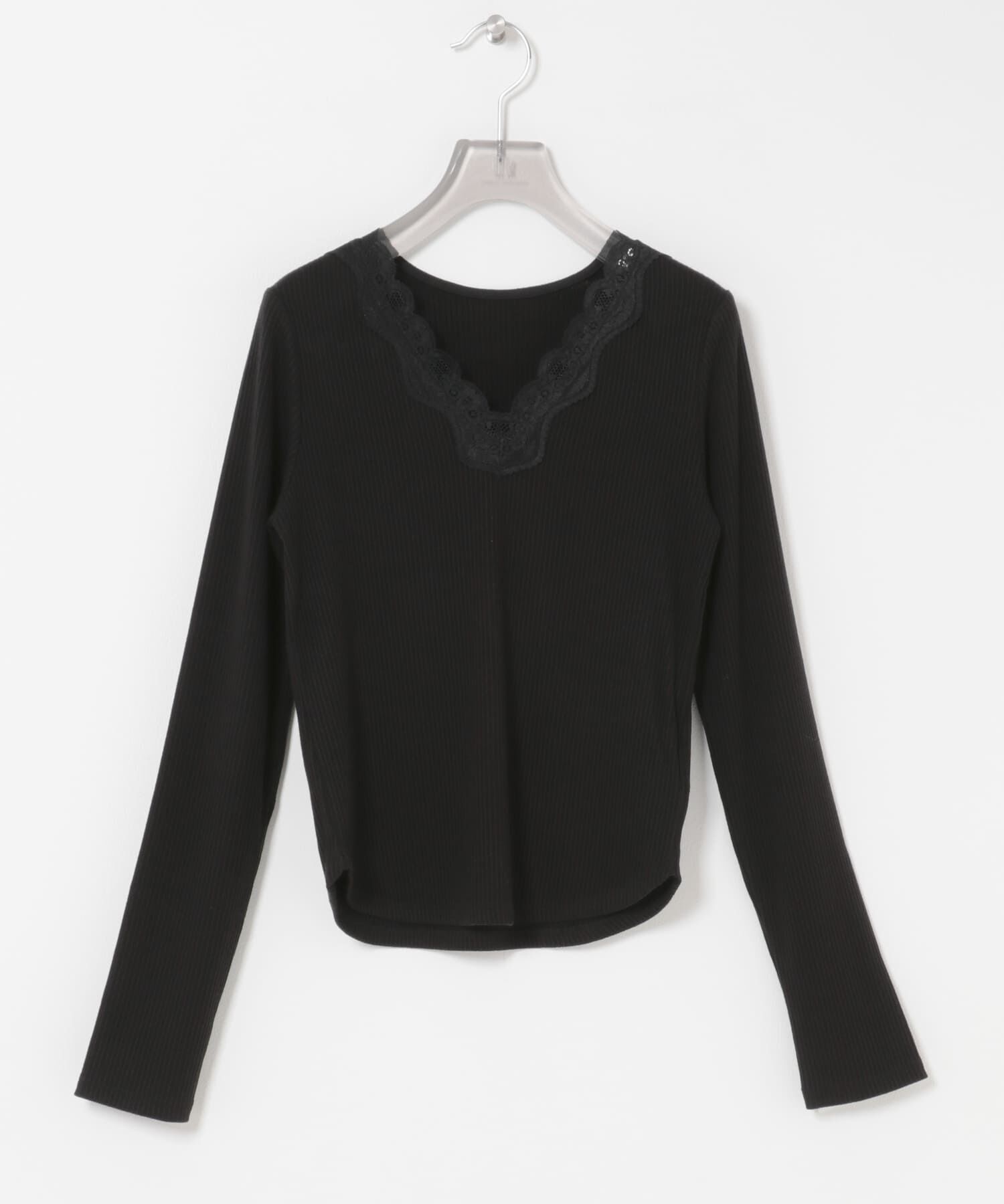 URBAN RESEARCH「V-NECK LACE RIB TOPS」|Tシャツ・カットソー|