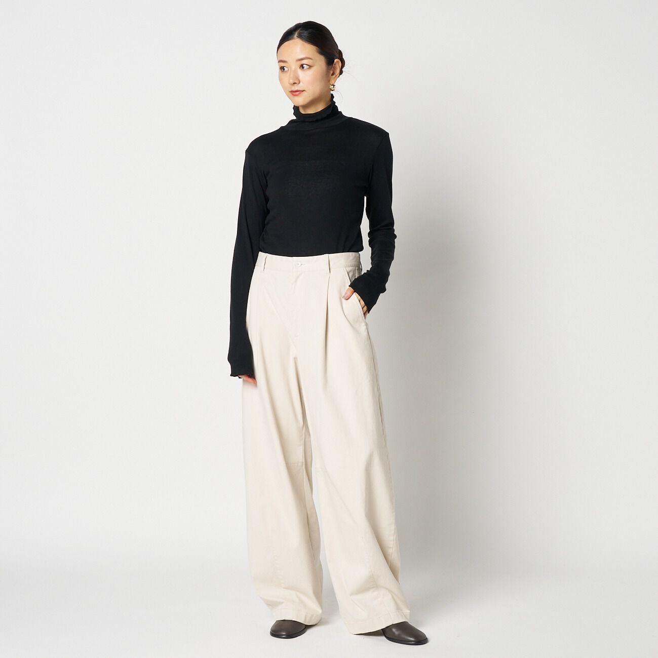HELIOPOLE「HELIOPOLE 【smooth skin series】CASHCOTTON TURTLE」|Tシャツ・カットソー|