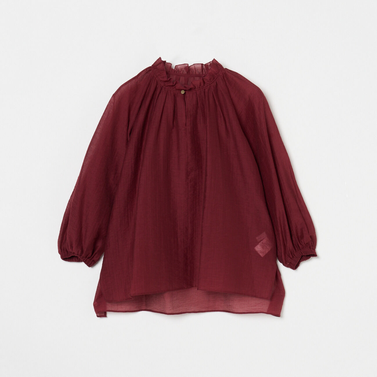 HELIOPOLE「HELIOPOLE SHEER BLOUSE」|シャツ・ブラウス|ワイン