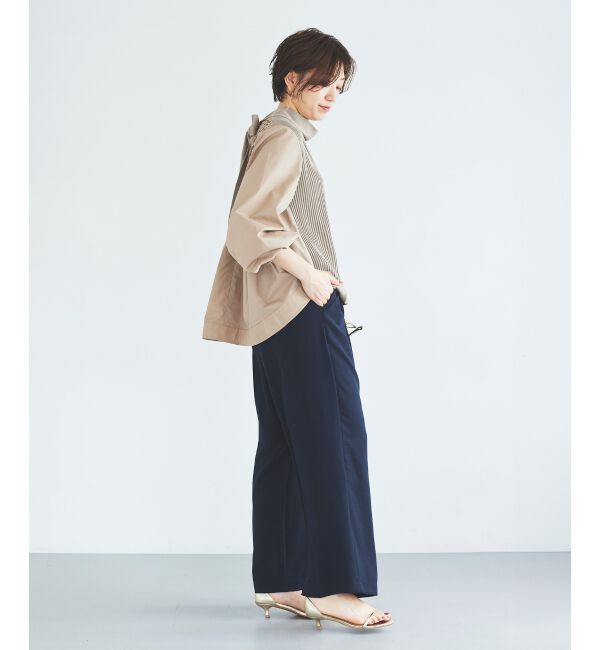 le.coeur blanc「《手洗い可能》TORRAZZO DONNAニット&times;布帛ブラウス」|シャツ・ブラウス|