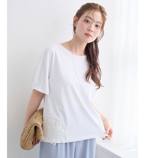  「サイドレースカットソー」|Tシャツ・カットソー|