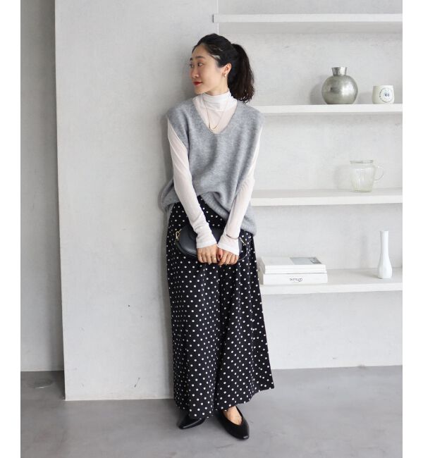  「《WEB限定》イージーケア/ウォッシャブルVネックベスト」|ニット・セーター|