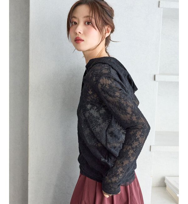  「レースカットフーディ」|Tシャツ・カットソー|