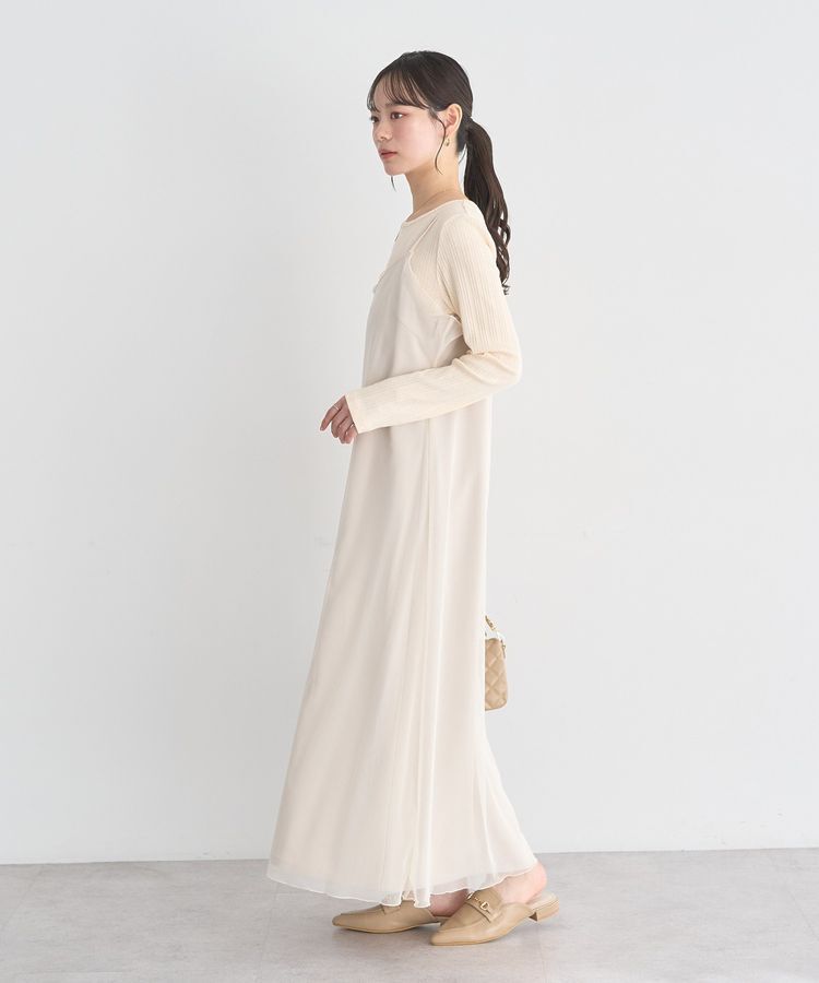 earth music&ecology「ランダムチェーンリブバックレースプルオーバー」|Tシャツ・カットソー|