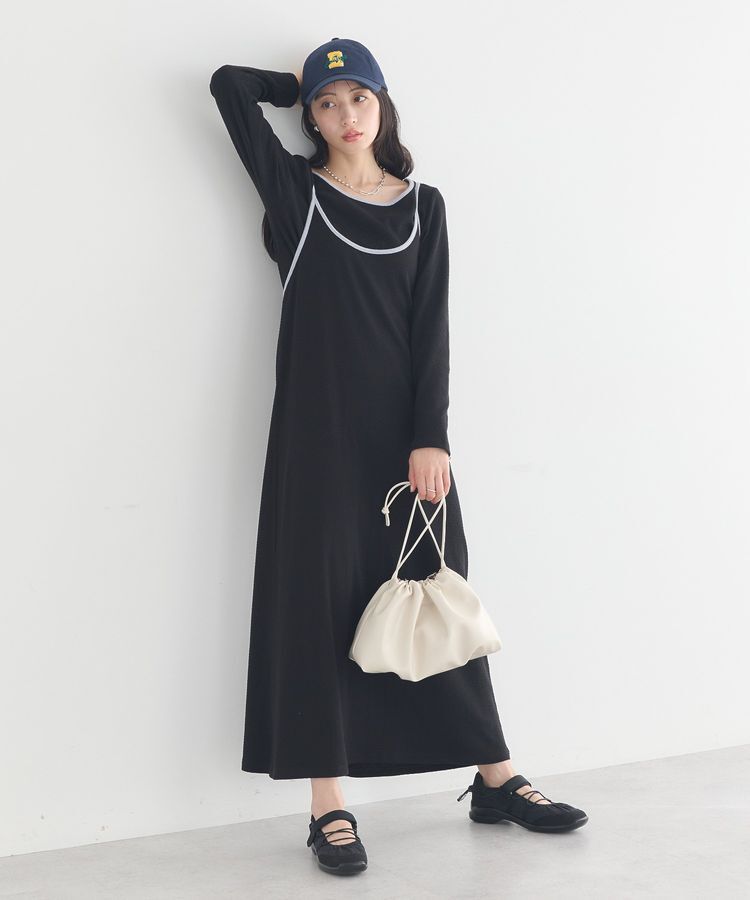 earth music&ecology「【2点SET】レイヤードバイカラーカットワンピース」|ワンピース|