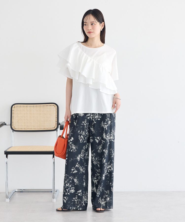 earth music&ecology「【接触冷感】フリルプルオーバー」|Tシャツ・カットソー|