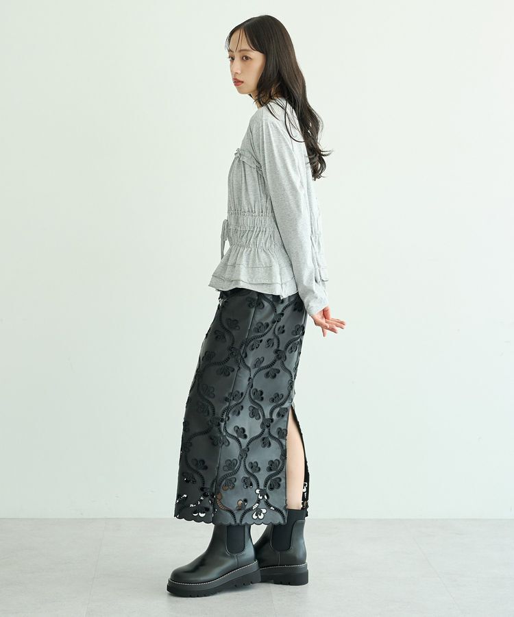 earth music&ecology「ビスチェ風シャーリングプルオーバー」|Tシャツ・カットソー|