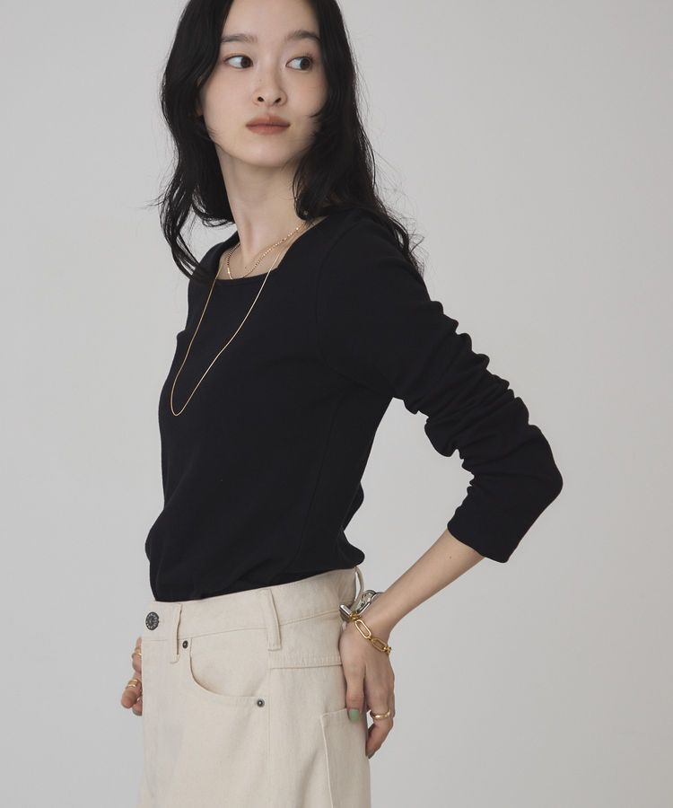 AMERICAN HOLIC「【抗菌防臭】2WAYスクエアネックプルオーバー」|Tシャツ・カットソー|